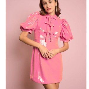 Sister Jane sequin how pink dress size small .